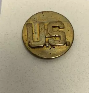 Spilla da collo posteriore vintage in ottone US Army doppia spilla piatta - Foto 1 di 2