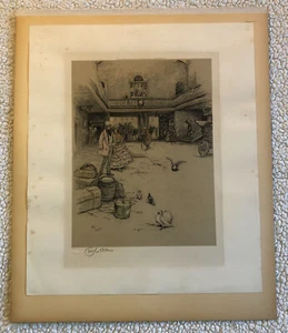 Impresión de colección de Cecil Aldin alrededor de 1900 impresión rara posadas inglesas antiguas - Imagen 1 de 10