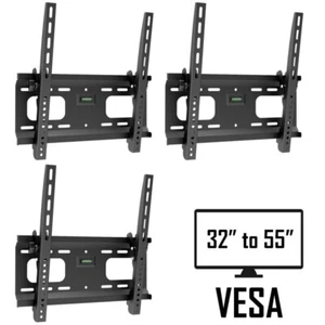 3x TV Wall Mount 32" 40" 42" 46" 50" 52" 55" Steel Bracket Tilting LCD LED VESA - Picture 1 of 6