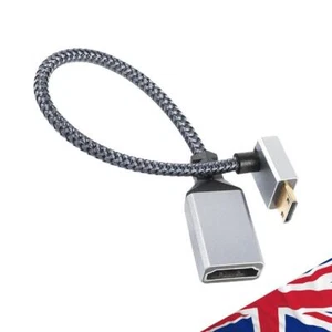 20CM Mini HDMI-Compatible Male To Female Cable 4K@60HZ Right Angled Convenient - Bild 1 von 9