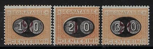 1890 Italia Regno Segnatasse mascherine certificato bolaffi MH ling - Imagen 1 de 2