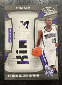 09-10 Certified Fabric of the Game # /10 Tyreke Evans RC 3 Color Patch GAME-WORN