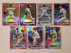 Dodgers 2022 Topps Chrome Parallels Pink Purple Silver Lot Of 7 Kershaw Turner