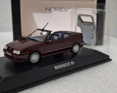 Renault 19 Cabrio 1990 Dark Red 1:43 Norev 511910 EXTREMELY RARE!! (2) - Image 1 of 4