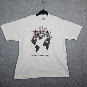 Camiseta de Colección 1992 THEY WERE HERE FIRST Human-i-tee Animal Art Talla XXL Flwas - Imagen 1 de 8