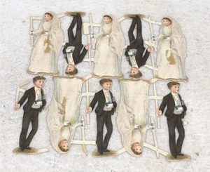 Rottami vittoriani fustellati prima comunione ragazzo ragazza - L2 - Foto 1 di 4