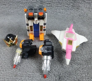 LOT Power Rangers Thunder Megazord Helmet w/ Mask Pink Jet Takara Gridman Legs - Picture 1 of 8