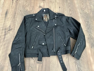 Chaqueta de cuero de moto vintage The Pierce Arrow para hombre Foto 1 de 4