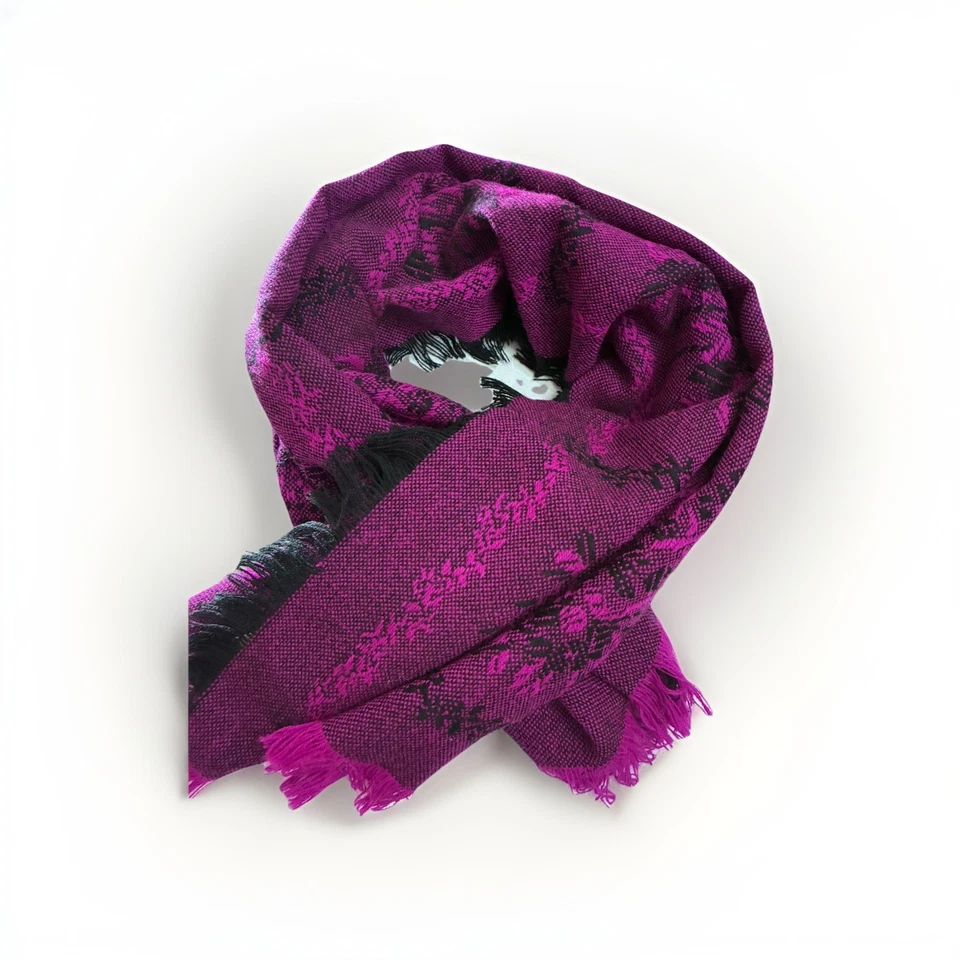 Bufanda Glentex Vintage Púrpura Floral Cuadrada 34x34 Hecha en Japón Foto 1 de 4