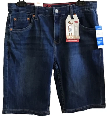 Levis Boy's Shorts Size 18 Slim Medium Wash Sits at Knee Adjustable Waist NEW - Image 1 of 4
