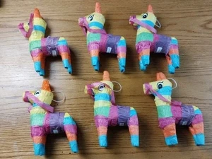 6 Pack Small Donkey Pinatas for Kids Fiesta Birthday Party, 4 x 7.5 x 2 In - Picture 1 of 6