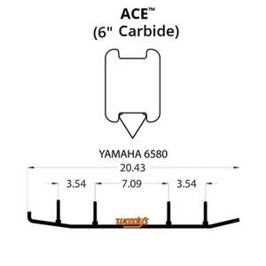 Woodys Ace Runners with 6in. Carbide for 2003-2006 Yamaha SXV70MH SX Viper - Picture 1 of 2