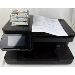 HP Photosmart 7525 All-in-One Printer Scanner Copier Fax WiFi TESTED Low Pages - Picture 1 of 11