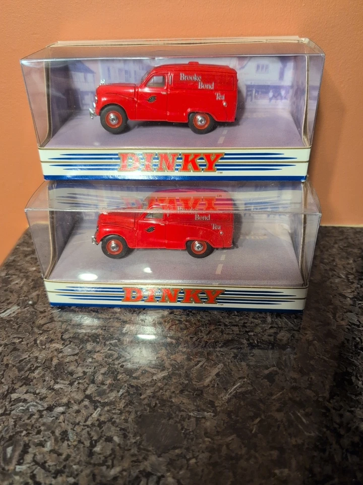 Lot of 2 Dinky 1953 Austin A40 DY-15 BROOKE BOND TEA Original 1/43 1990 NEW 🆕 - Image 1 of 1
