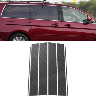 Juego de 6 postes de pilar de fibra de carbono para Honda Odyssey 2005-2010 cubierta de puerta Foto 1 de 4