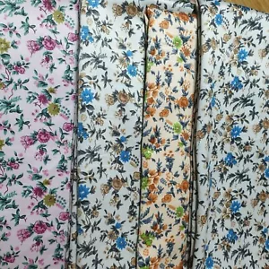 Blumenmuster Seide Satin bedruckt Kleid Drapieren Stoff Material 58" Meterware - Bild 1 von 16