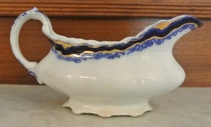 Antiguo bote gravado azul Flow J&G MEAKIN HANLEY. Decoración de comedor - Imagen 1 de 8