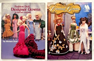 Lacy Evening & Designer Gowns Lace Crochet Pattern Book Fashion Dolls 11 1/2" - Picture 1 of 2