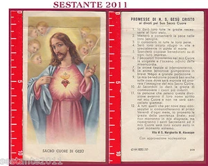 1057 SANTINO HOLY CARD SACRO CUORE DI GESù ED G MI 209 LOGO C - Imagen 1 de 1