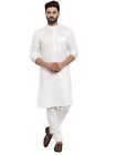 Mens Kurta Pajama Set Cotton Indian Ethnic Traditional Plain Dress Party Wear