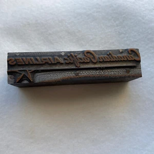 CANADIAN PACIFIC AIRLINES Vintage 50’s 60’s Letter Head Metal Plate Wooden Stamp - Imagen 1 de 8