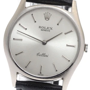 Reloj para hombre Rolex Cellini 3804 K18WG Cal.1600 esfera plateada cuerda manual_883876 - Imagen 1 de 8