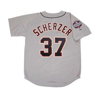 Max Scherzer 2012 Detroit Tigers World Series Grey Road Jersey Men's (S-3XL) - Image 1 of 4