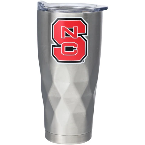 NC State Wolfpack 22oz. Diamond Bottom Stainless Steel Tumbler Cover