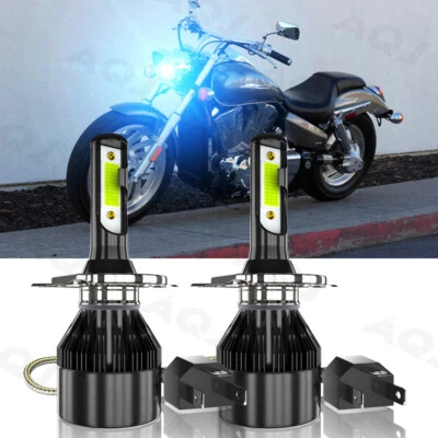 For Honda VTX1300C VTX1300S VTX1300T 04-09 Motorcycle LED Headlight Kit H4 Bulbs Foto 1 de 4