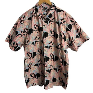 Neff Men Shirt 2X Button Up Pink Flamingo Sunglasses Allover Print Summer - Picture 1 of 6