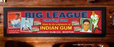 Tarjeta de béisbol Goudey 9x36 1933 impresión artística enmarcada PVC - Babe Ruth Gehrig Foxx Foto 1 de 2