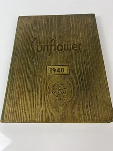 1940 TOPEKA HIGH SCHOOL KANSAS "SUNFLOWER" YEARBOOK + Diplomas - Picture 1 of 12