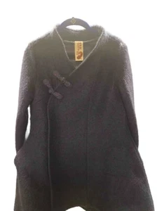 Vintage Artka Crazy In Life 100% WoolNavy Blue Cape Cloak Wool Poncho Coat Rare! - Picture 1 of 9