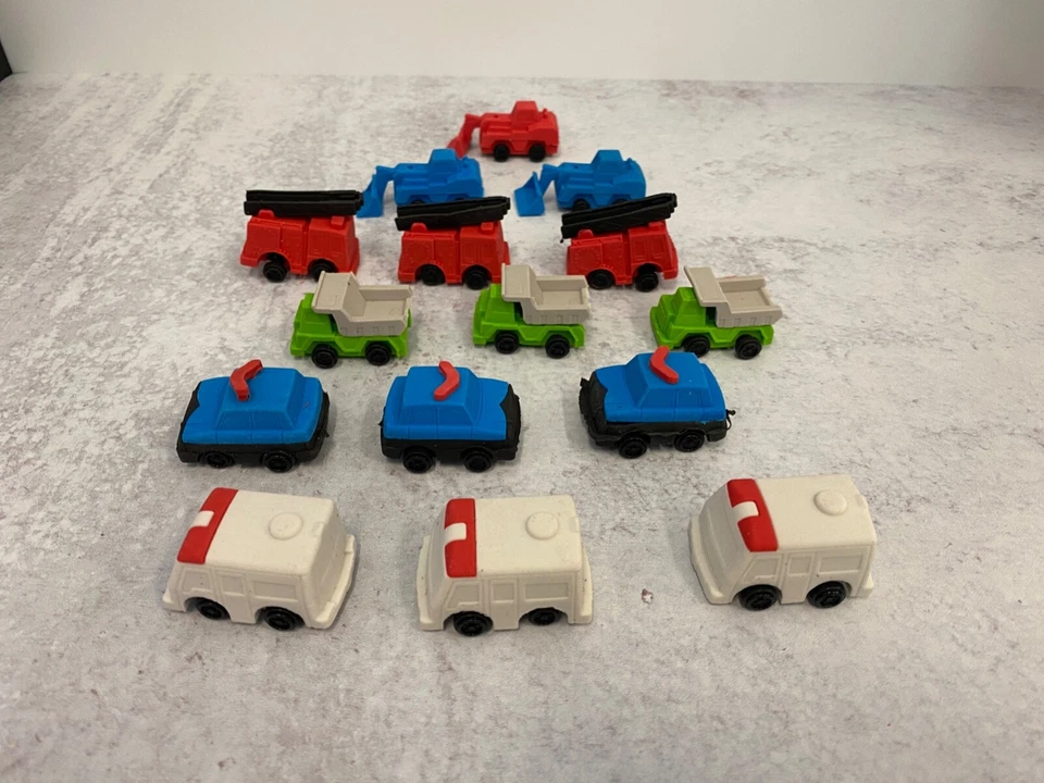 15 Vehicle Mini Erasers Teacher Supply Sorting Math Counter Homeschool - Изображение 1 из 1