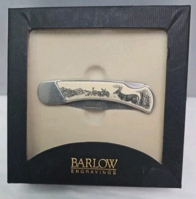 Vintage Barlow Pocket Knife 510605 Deers-Lock Back-Hunting-Camping-Fishing - Image 1 of 2