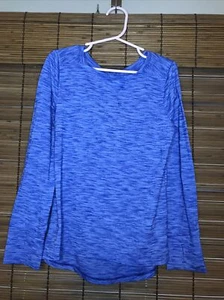champion long sleeve t shirt, girl, Blue, size 6 Thumb holes - Picture 1 of 4