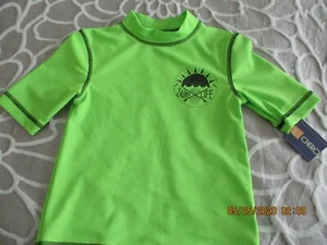 Cherokee Surf Life Up Boys Neon Green Rash Guard Size XS(4-5) NEW - Picture 1 of 5