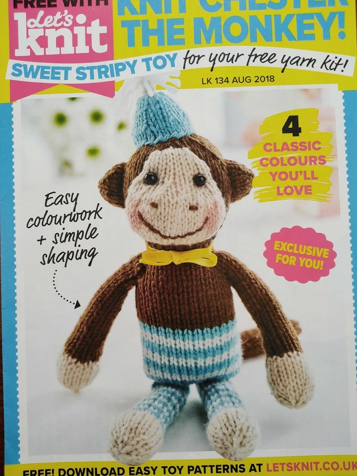  KNIT CHESTER THE MONKEY lk134 He is very sweet lovable and 30cm tall (G) - Image 1 of 1