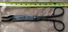 Antique 1700's Hand Forged Wrought Iron Cooking Stove Fireplace Clamps 14 x 5"