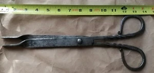 Antique 1700's Hand Forged Wrought Iron Cooking Stove Fireplace Clamps 14 x 5" - Picture 1 of 7