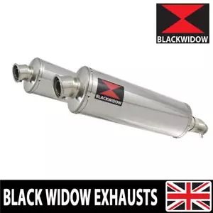 Honda CBR 1100 XX Blackbird 4-2 Exhaust Silencers 400mm Oval Stainless 400SS - Picture 1 of 5