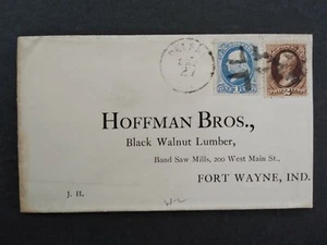 Indiana: Delphi 1871 (circa) #145-146 Cover, Fancy Crossroads Cancel - Picture 1 of 2