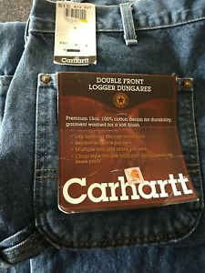 New Carhartt Double Knee Front Jeans Size 36 x 30 NWT Logger USA Made