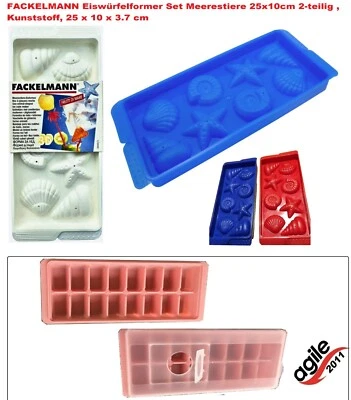 Eiswürfelbereiter m. DECKEL Eiswürfel GROßE Eiswürfelform Meerestiere 1 Stück - Bild 1 von 4