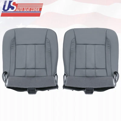 Серые кожаные чехлы на сиденья снизу для водителя и пассажира 2006-2009 годов выпуска для Dodge Ram 2500 - Изображение 1 из 4