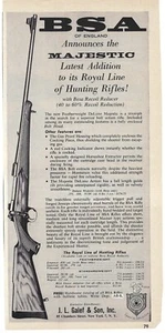 1959 BSA Majestic Royal Line Hunting Rifle Besa Recoil Vintage Print Ad/Poster - Picture 1 of 1