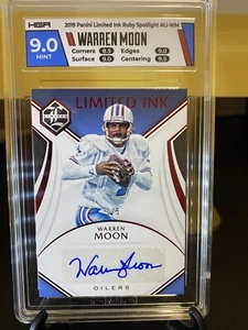 2019 Panini Limited Ink Warren Moon Oilers HOF AUTO Ruby Spotlight/5 HGA 9 🔥 - Picture 1 of 9