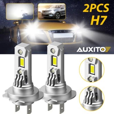 AUXITO H7 LED Headlight Bulbs Kit High Low Beam 6500K Super White 30000LM 200W - Image 1 of 4