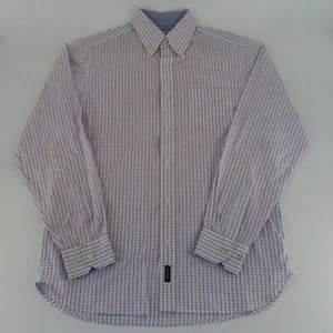 GAZ MAN Shirt Mens Adult Size Small Purple White Long Sleeve Button Up Casual - Picture 1 of 12