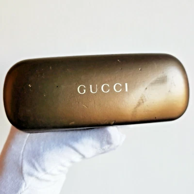 fodero occhiali da sole vista GUCCI box sunglasses custodia case oro vintage  - Imagen 1 de 3